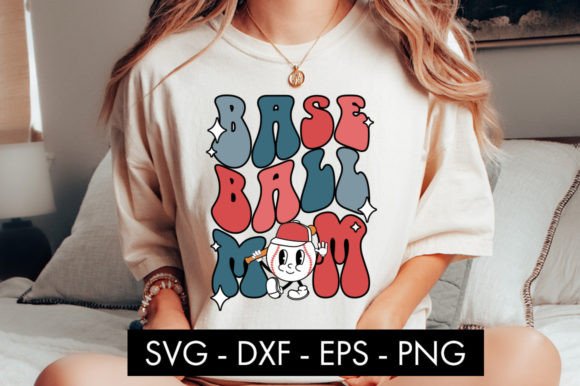 Retro Baseball Mom SVG PNG Cut File
