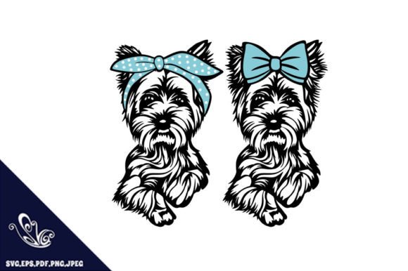 Yorkshire Terrier Mom SVG Design for Embroidery
